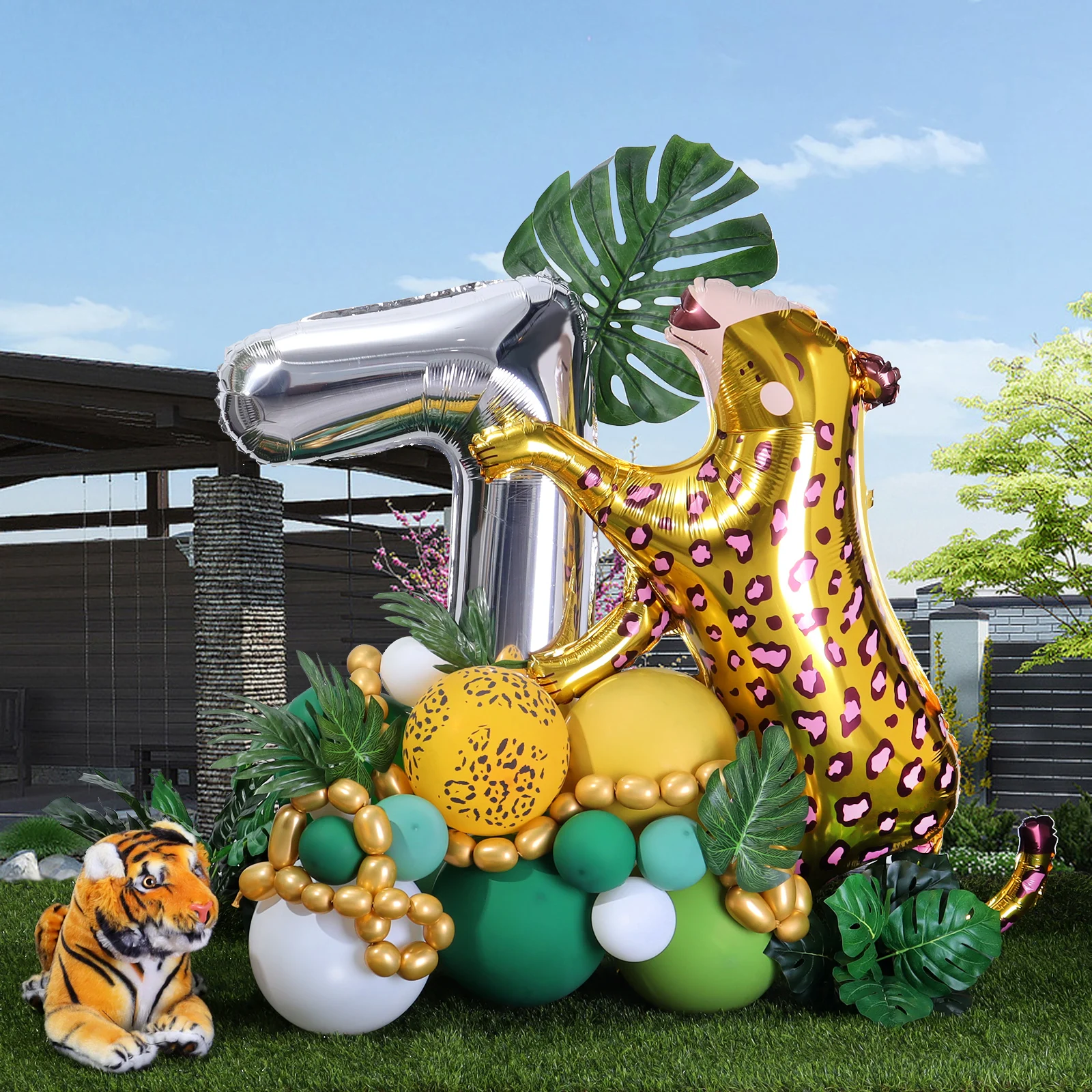 

Animal Aluminum Foil Balloon Wildlife Park Digital Balloon Wedding Decoration Happy Birthday Party Decorations Balloons Deco