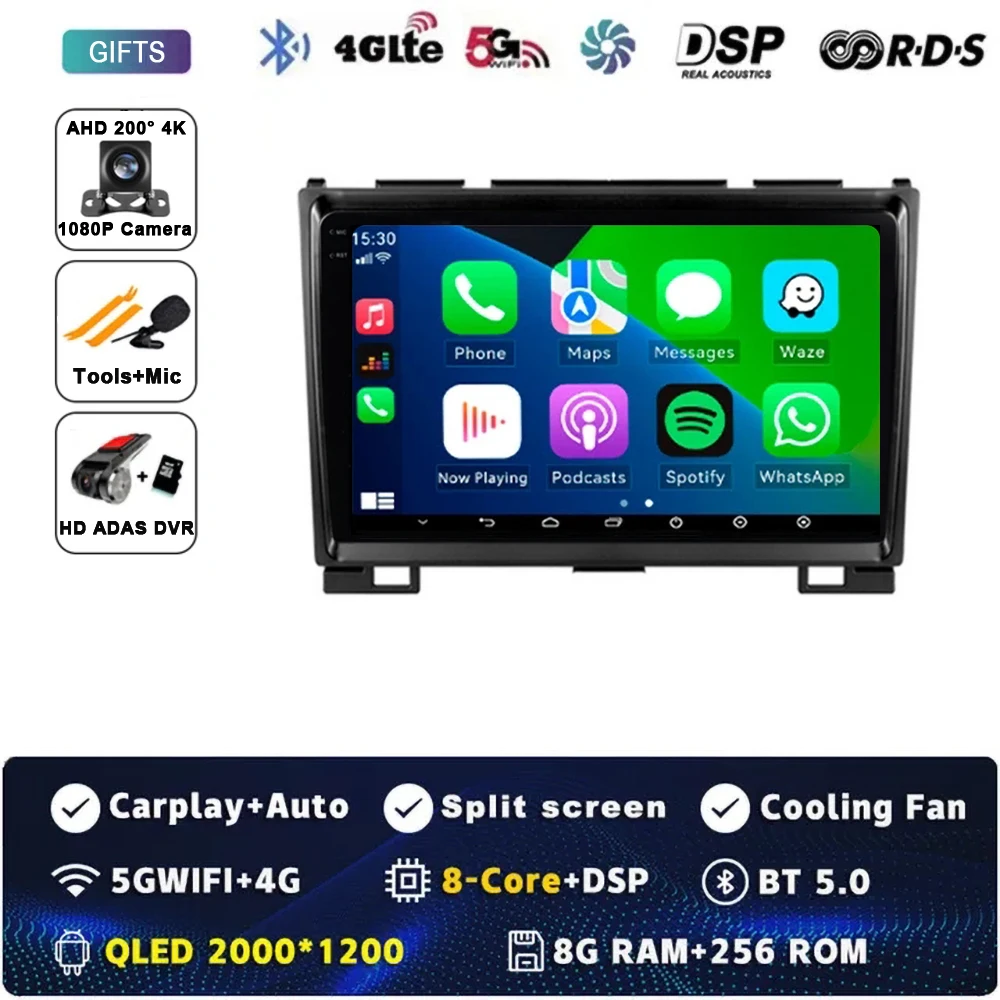 

9 "2Din Android 15 автомобильный стерео радио мультимедийный видеоплеер для Haval Hover Great Wall H3 H5 2011-2016 навигация GPS Carplay 4G