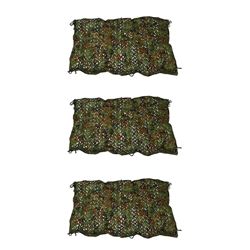 

3Pcs 1Mx2m 39X78 Inch Woodland Camouflage Camo Net Cover Hunting Shooting Camping Army