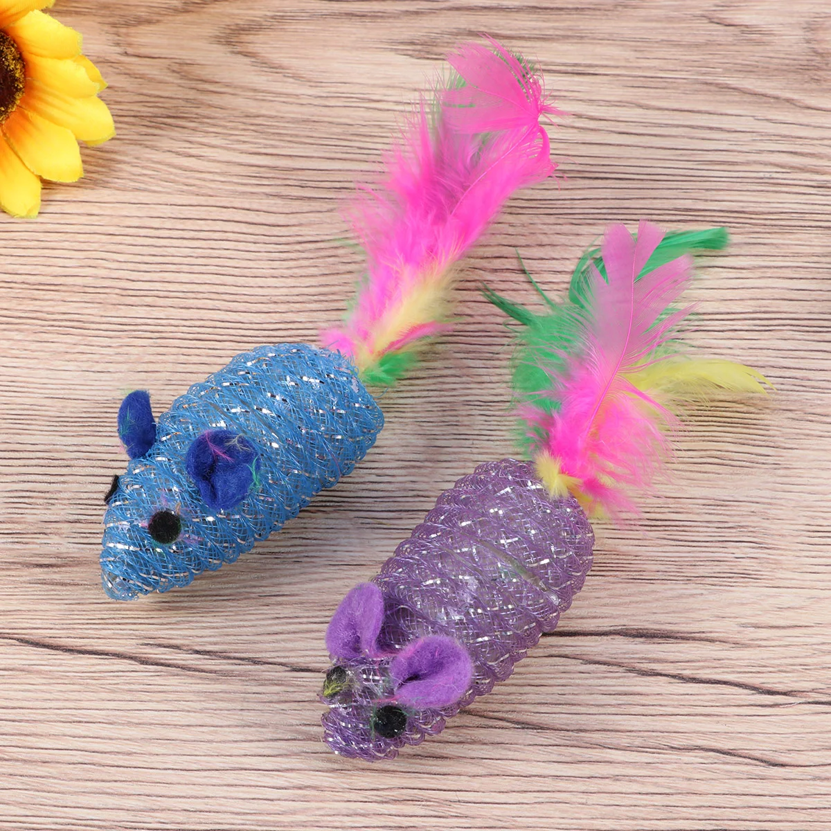 

Cat Toys Mice Toytailsindoor Cats Pet Interactive Squeaky Smallcatcher Squeaking