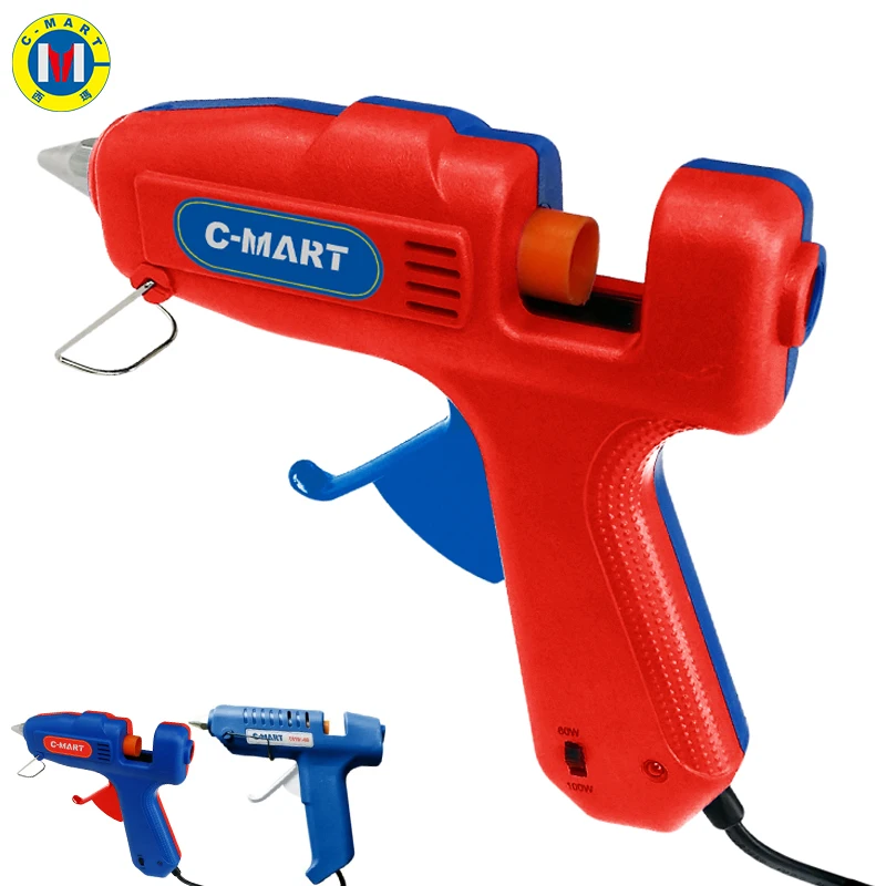 

C-Mart Hot Sale 100W Professional Quality Anti-drip Multi-functional Stick Paper Cork Wood Electric Heat Melt Hot Glue Gun
