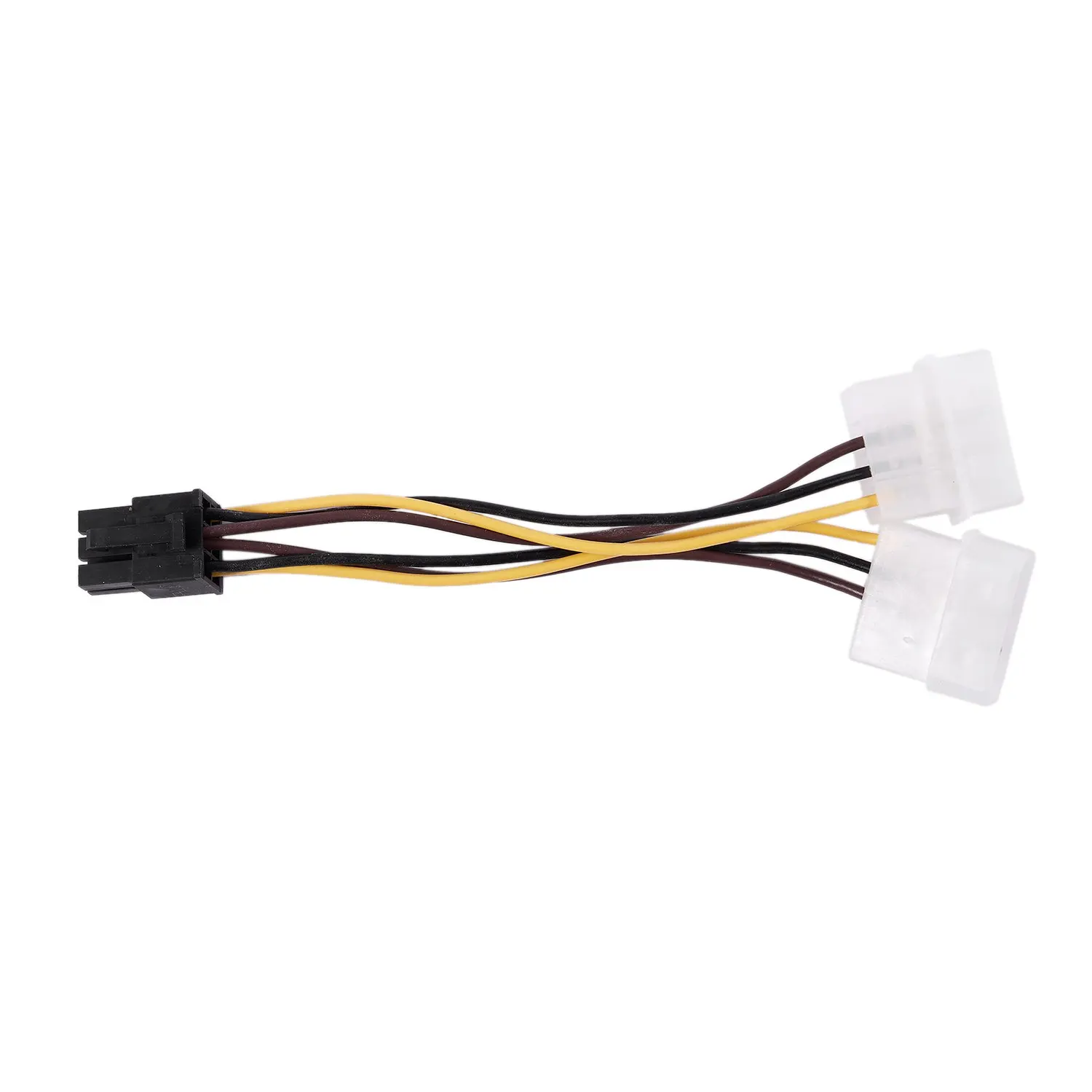 Фото B03B-A Двойной 4-контактный разъем питания Molex IDE на 6-контактный PCI-E для видеокарты Кабель-адаптер №2