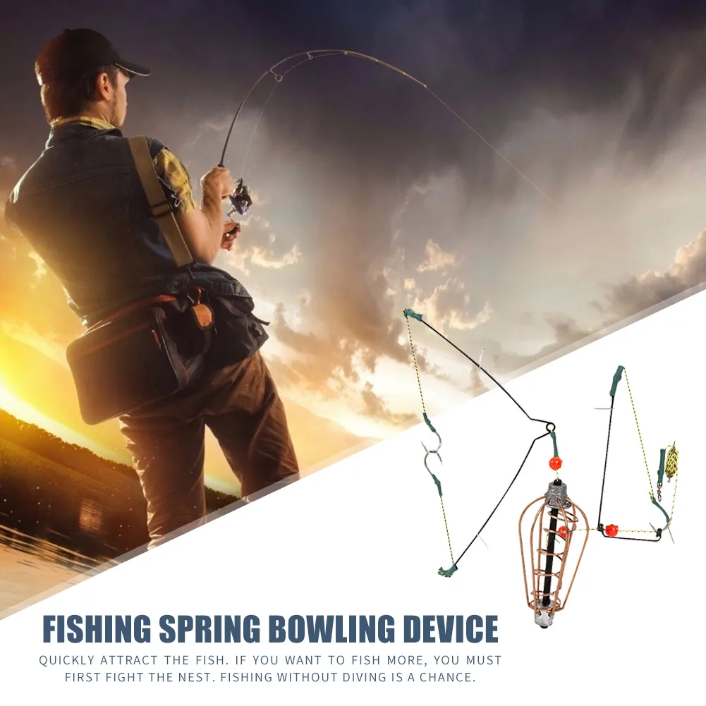 

Прочный портативный держатель-корзина для рыболовных приманок желтого цвета