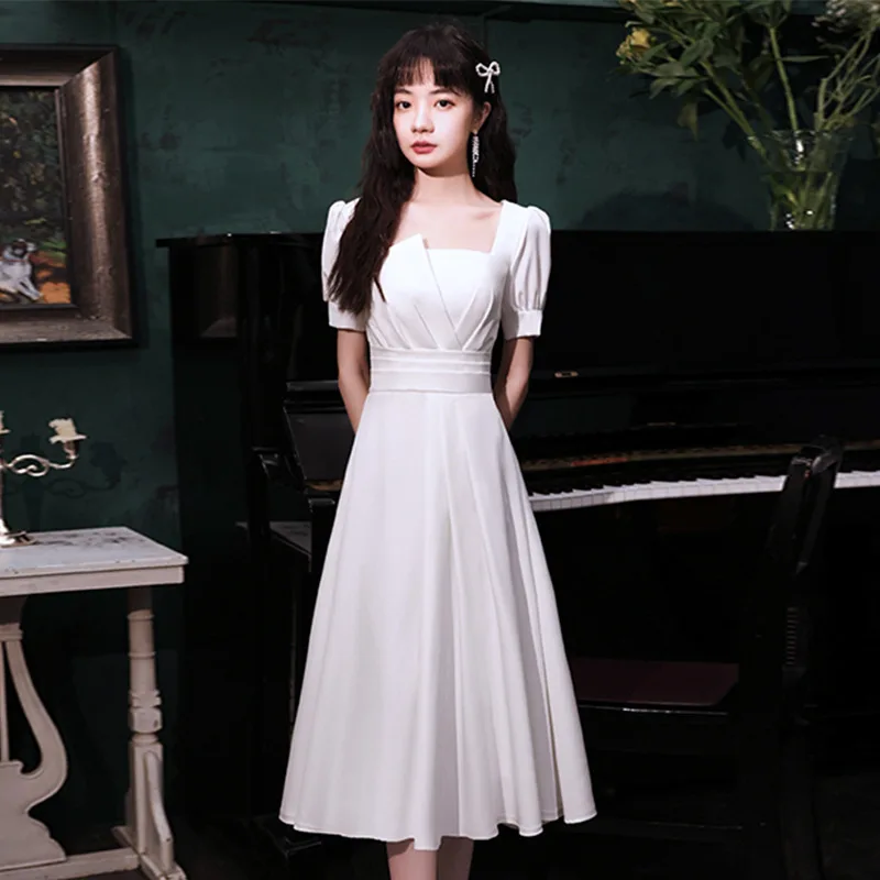 Asyymetrical Collar Cheongsam Oversized 3XL Bridal Wedding Dresses Women Sexy A-line Qipao Mid length Evening Banquet Vestidos