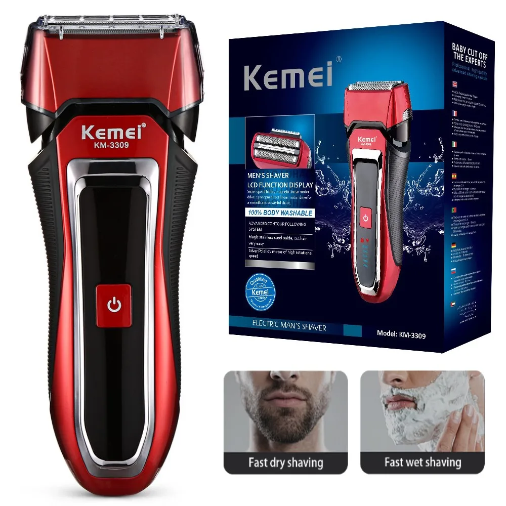 

Электробритва Kemei 45D для мытья бороды с возвратно-поступательным движением