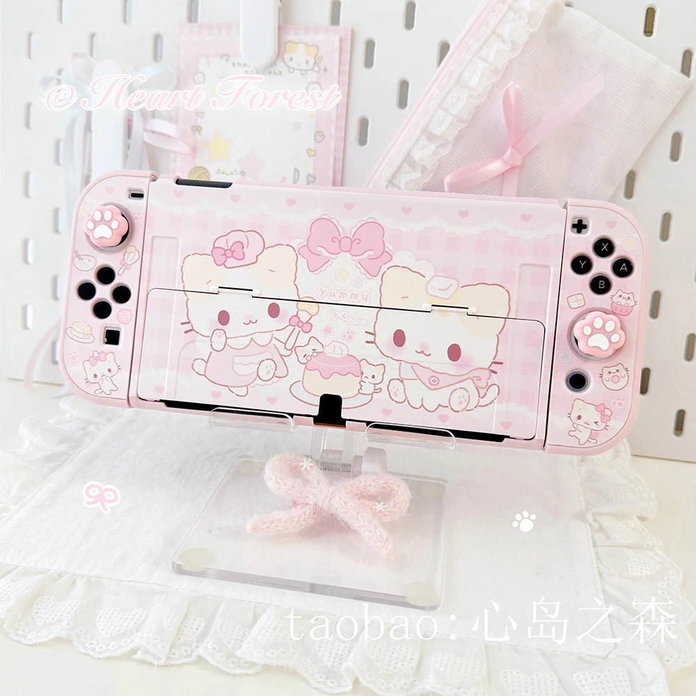 Фото Kawaii Pink Switch 2, защитный чехол для игровой консоли для контроллеров Nintendo Switch 2/OLED/Lite, чехлы для дюймов и док-станций №2