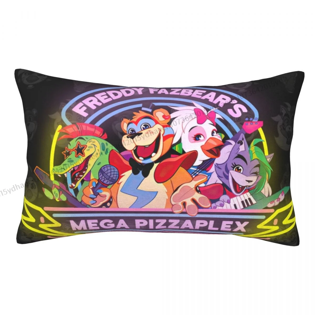

MEGA PIZZAPLEX Printed Pillow Case Fnaf Security Breach Backpack Cojines Covers Reusable Sofa Decor Pillowcase