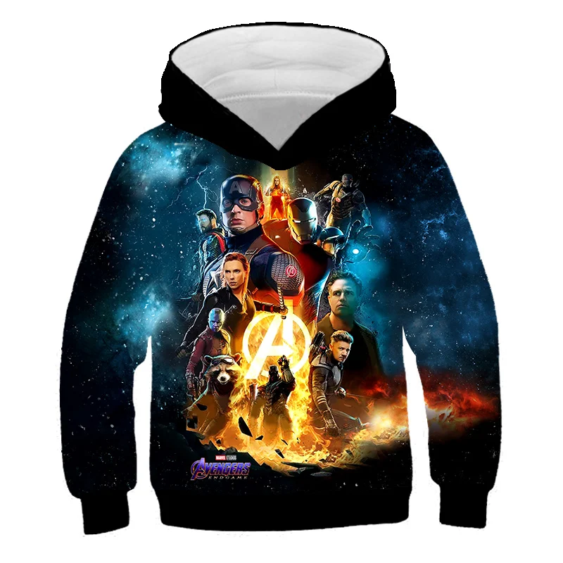 

The Avengers Superheroes Spiderman Hulk Hoodies Boys Girls Sweatshirts Hoodies 3 To 14 Ys Kids Hoodie 2022 Winter Boys Coats