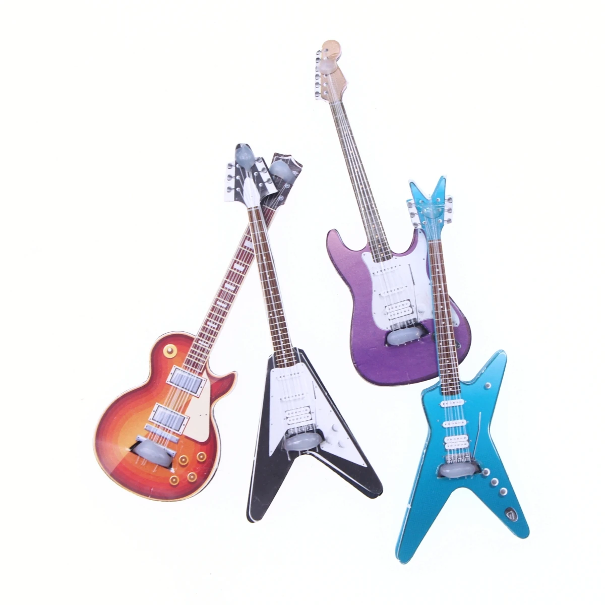 

Doll House Mini Simulation Electric Guitar OB11 Popular Guitar Miniature Scene Props With Model Accessories