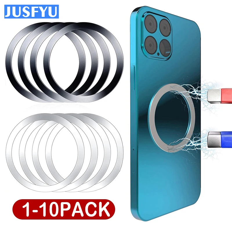 

1-10pcs Sticker Ring For Magsafe Wireless Charging For iPhone 14 13 12Pro Max Mobile Phone Magnetic Wireless Charger Metal Plate