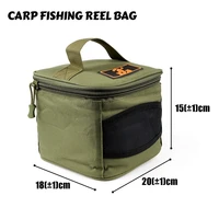 multifunctional fishing reel storage bag waterproof reel lure gear carrying case oxford cloth pach for pole cups feeders parts