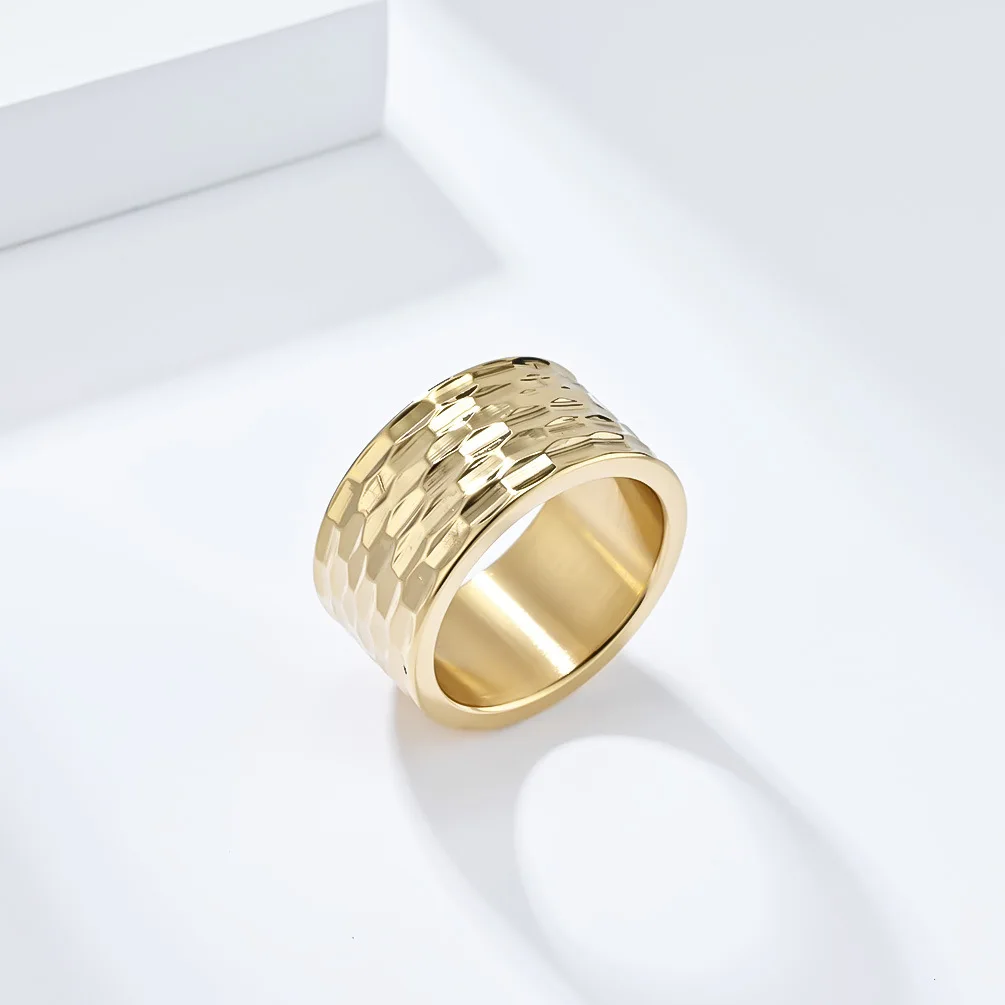 Простые Кольца с сотовым узором властные мужские пальцы из нержавеющей стали
