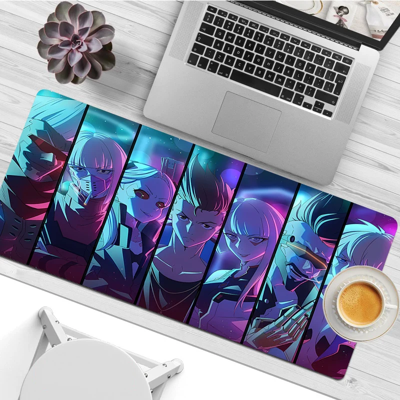

Cyberpunk Edgerunners 90x40cm Big Speed Version Game Computer Keyboard Office Table Mat Gaming Mouse Pad Office Desk Accessories