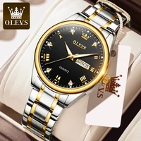 olevs mens watches top brand luxury sports watch waterproof fashion luminous men quartz watch week calendar display reloj hombre