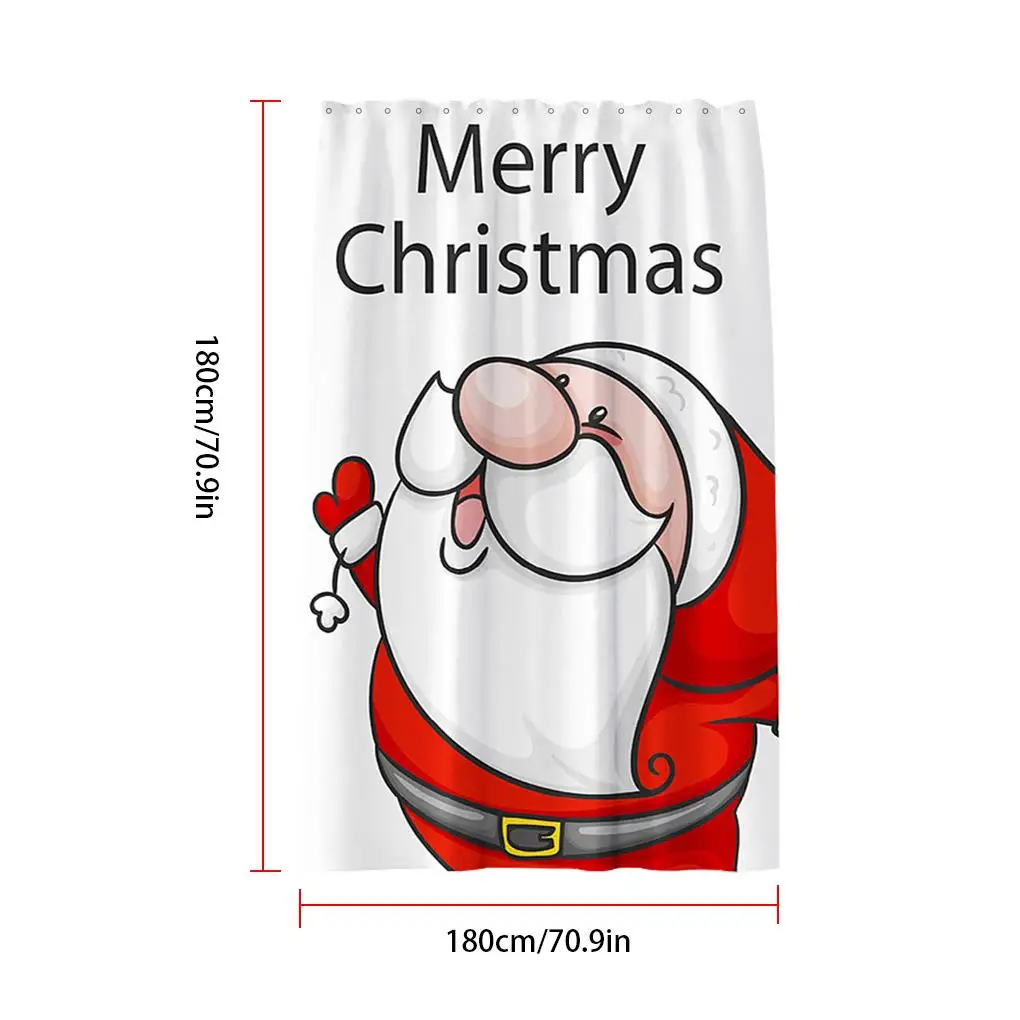 

Водонепроницаемая занавеска для душа «Санта-Клаус», Рождественская занавеска для ванной из полиэстера, рождественские украшения, занавеск...