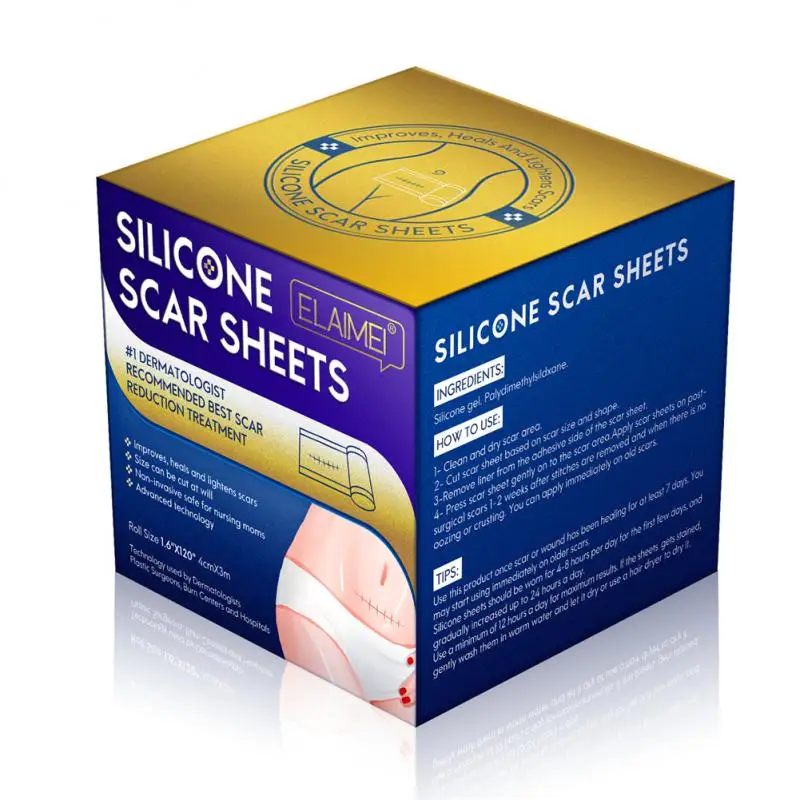 

Silicone Scar Sheets Clear Scars Tape Strip Invisible Silicone Self-adhesive Patches For C-Section Surgery Keloid Burn Acne