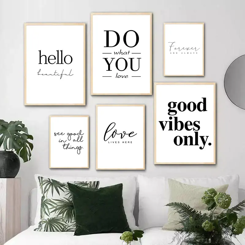 

Modern Simple Motto Painting on Canvas Fashion Wall Decorative Posters and Prints Living Room Bedroom Art Picture Home Decor
