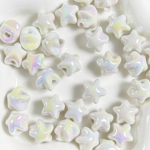 Милые акриловые бусины с толстой звездой 16 мм