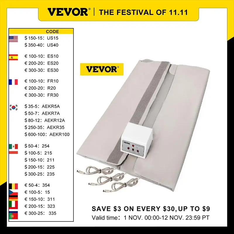 

VEVOR Professional Slimming Infrare Sauna Blanket for Lose Weight Heating Sauna Blanket Detox Therapy Beauty Salon Home Spa