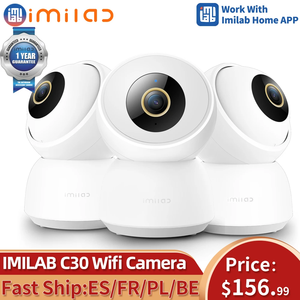 

IMILAB C30 Security Camera Smart Home Indoors Baby Cam 360° Vedio Surveillance IP WiFi 2.5K HD CCTV Night Vision Webcam 3Pack
