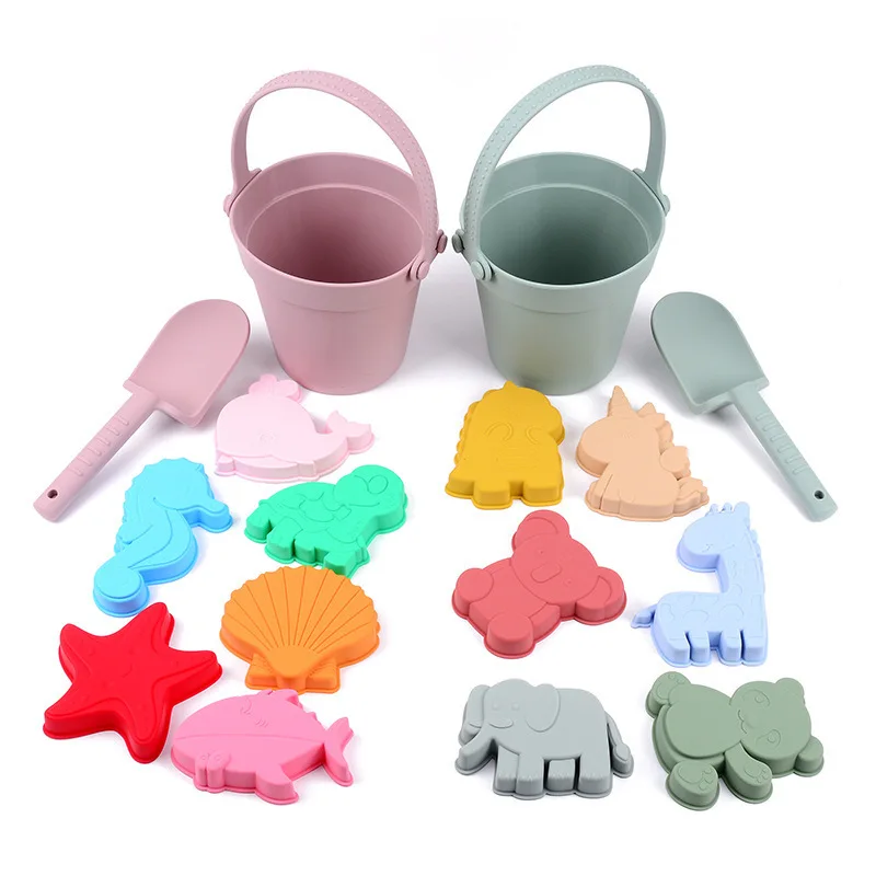 

Children's Beach Toys Silicone Bucket Parent-child Interaction Sand Digging Shovel Water Playing Tools Summer Outdoor Toys