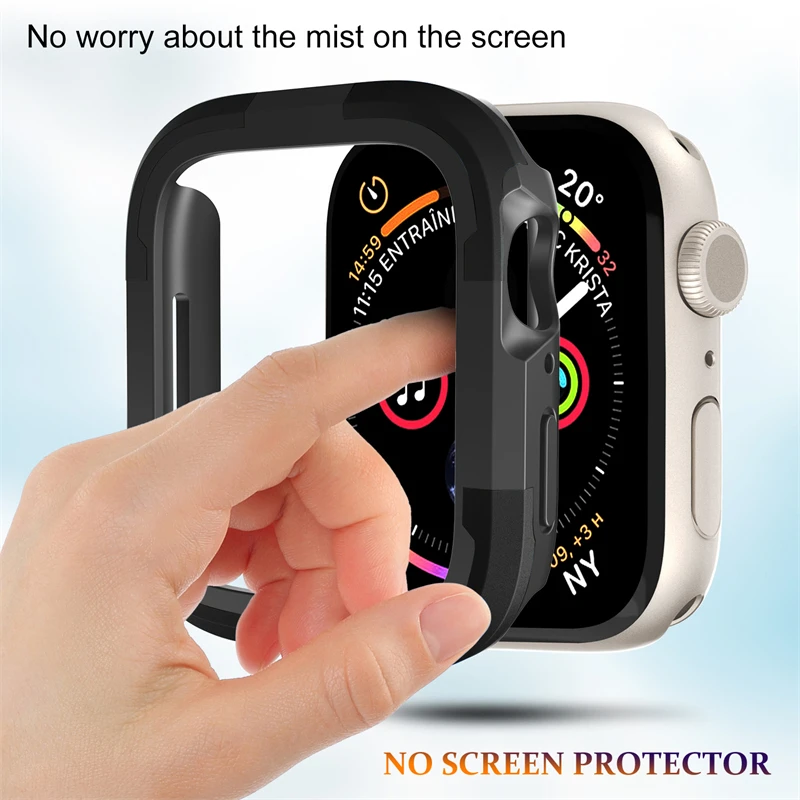 Case For Apple Watch protection 7 8 45mm 41mm 49mm 44mm 40mm Skeleton case Screen Protector Case iWatch series 5 SE 6 7 8 Ultra