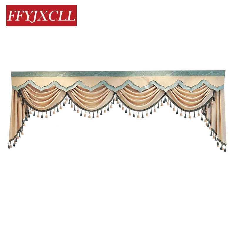 

Custom Made Pelmet Valance Europe Luxury Valance Curtains for Living Room Window Curtains for Bedroom Curtains Lace Beads