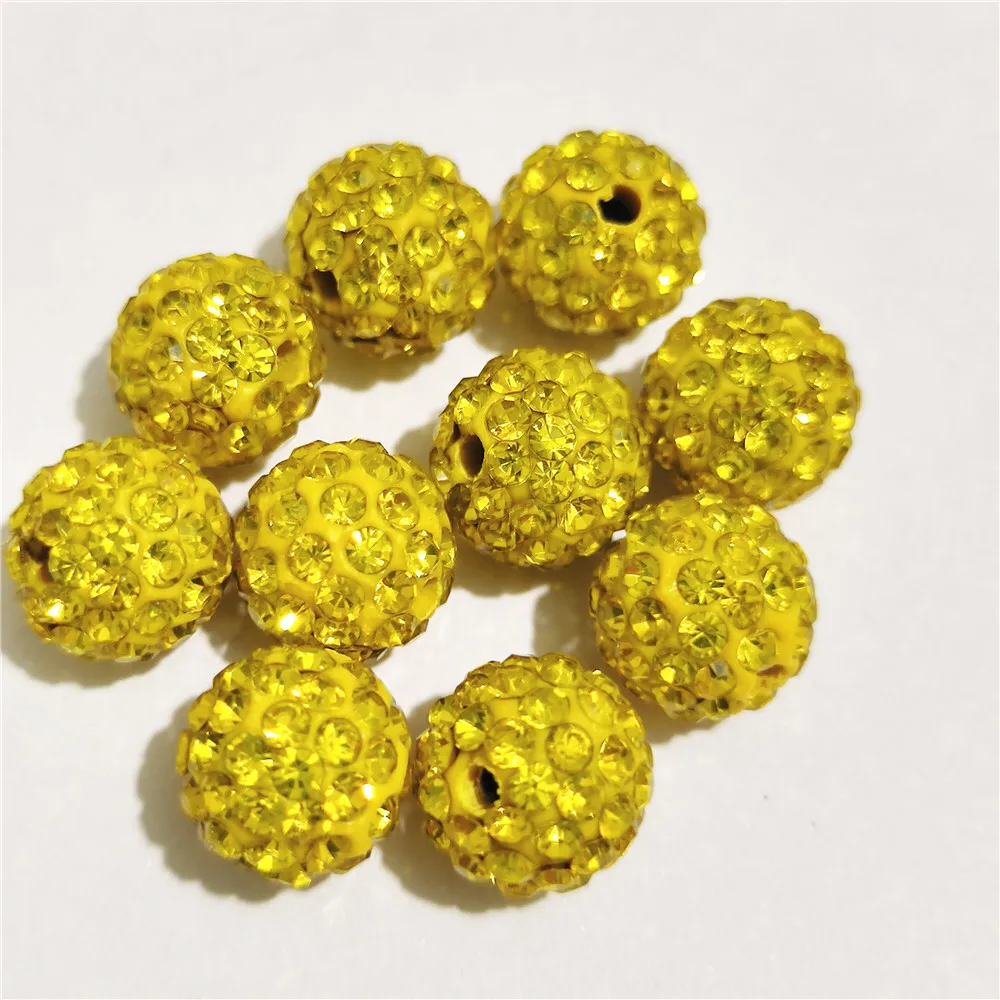 

Crystal 10/12mm Rhinestone Spacer Beads Round For Needlework Jewelry Free Shipping