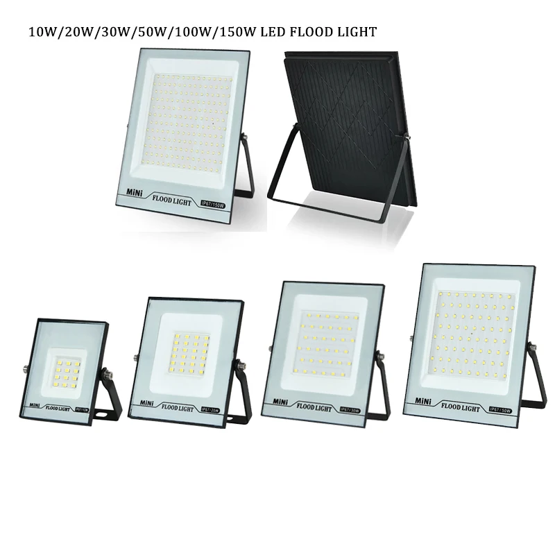 

Spotlight 100w Led Flood Light Projector 10W 20W 30W 50W 150W Waterproof Outdoor For Garden Outside Garage Gate Floodlights