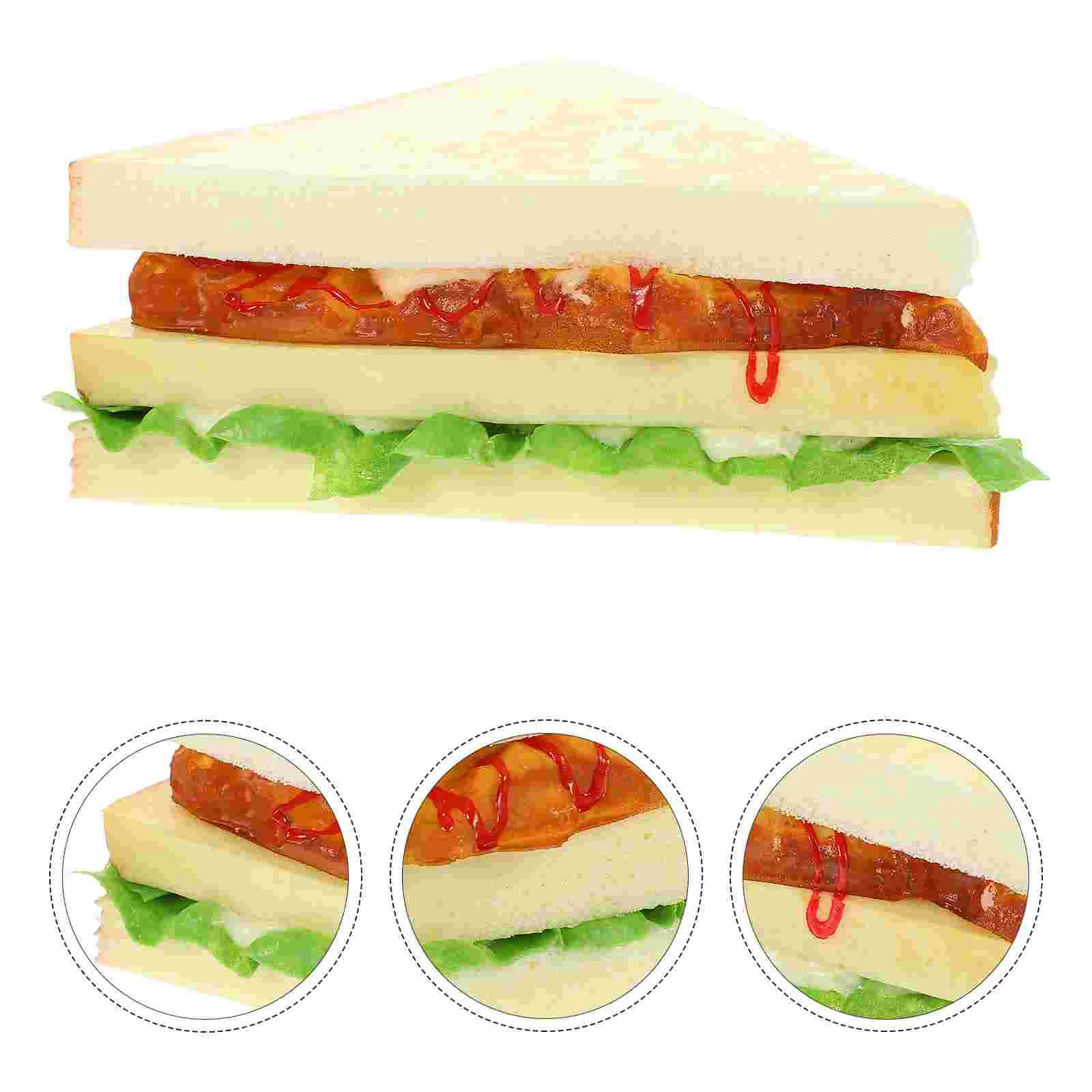 

Fake Kitchen Bread Sandwich Toy Artificial Toys Model Simulation Party Miniature Play Set Pretend Dessert Props Home Accessories