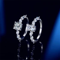 sherich hot selling moissanite rings women fashion 1ct elegant luxury 925 sterling silver memorial gift anniversary jewelry