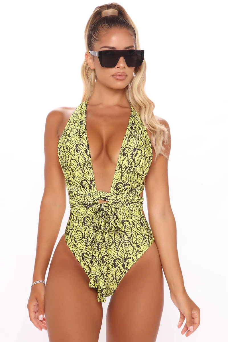 Купальник в африканском стиле с принтом слитный купальный костюм женское