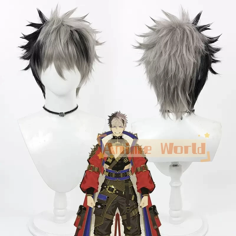 Vtuber Crimzon Ruze Косплей Парик Короткие Синтетические Волосы Термостойкие Хэллоуин