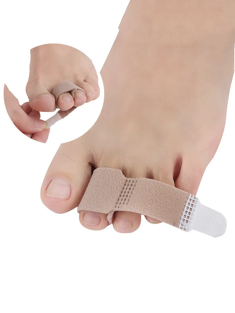 

2pcs Toe Finger Straightener Hammer Toe Hallux Valgus Corrector Bandage Toe Separator Splint Wraps Foot Stretcher Care Tool