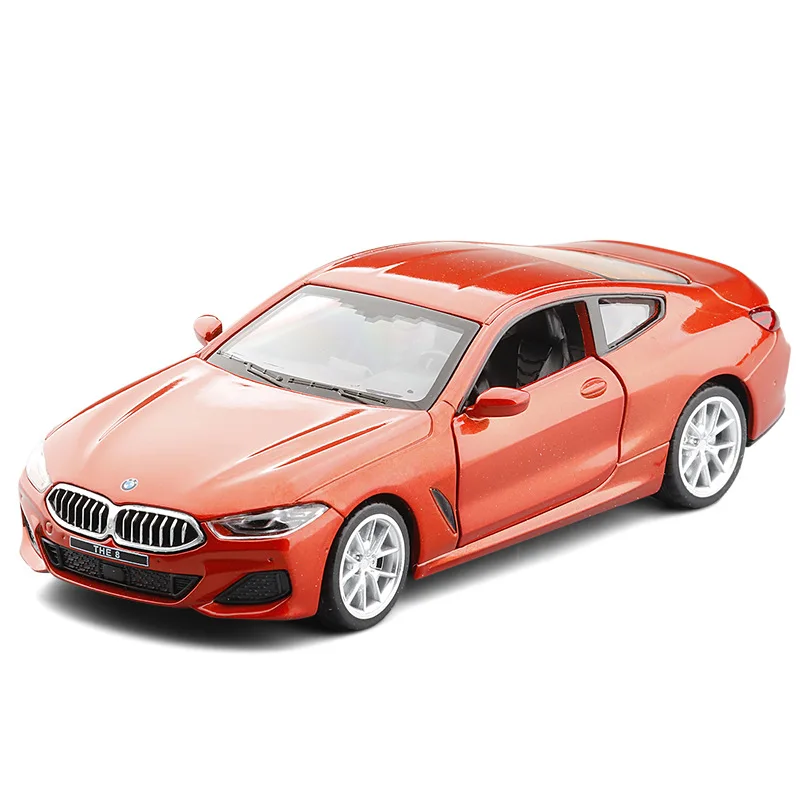 

Diecast Metal Toy Vehicle Model 1:35 Scale M850i Car Pull Back Sound & Light Doors Openable Educational Collection Gift Kid