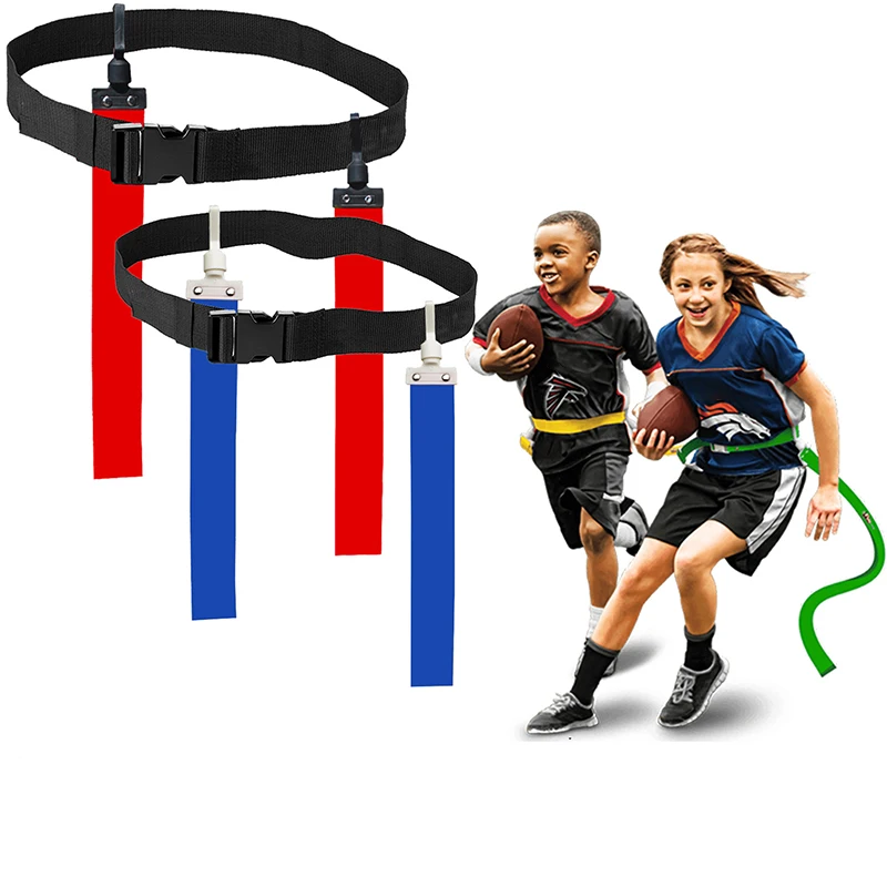 

American Football Match Training Belt Rugby Flag Training Tag Waist Strap Flag Adjustable Ribbon Professional Free Size Belt