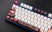 136key genshin impact hutao pbt keycap dye sublimation cherry profile personalized key cap for mx switch mechanical keyboard