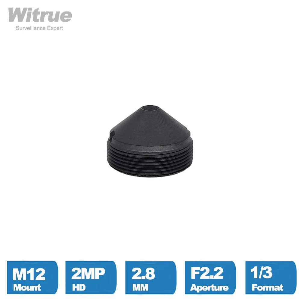 

Witrue M12 объектив-обскура 2,8 мм 1080P 2 МП с диафрагмой F2,2 формат 1/3 дюйма для мини-камер видеонаблюдения