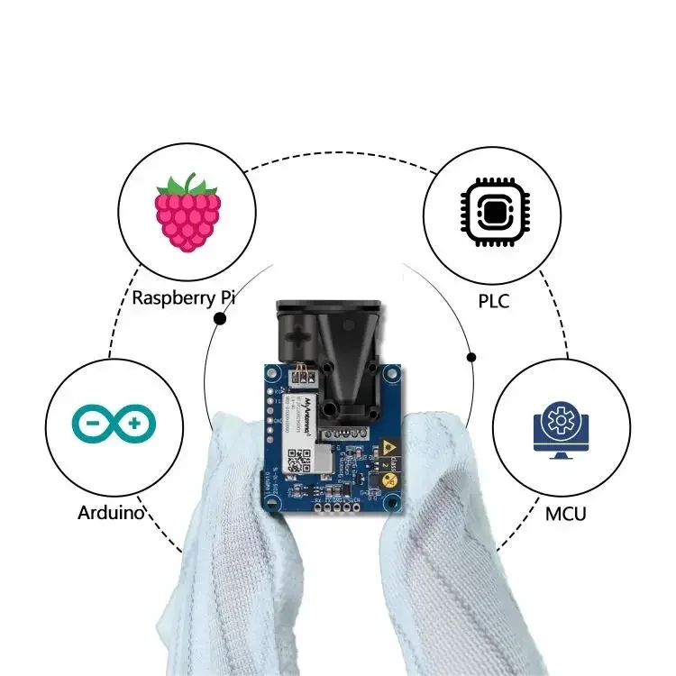 Лазерный датчик UART для цифрового контроллера ПЛК
