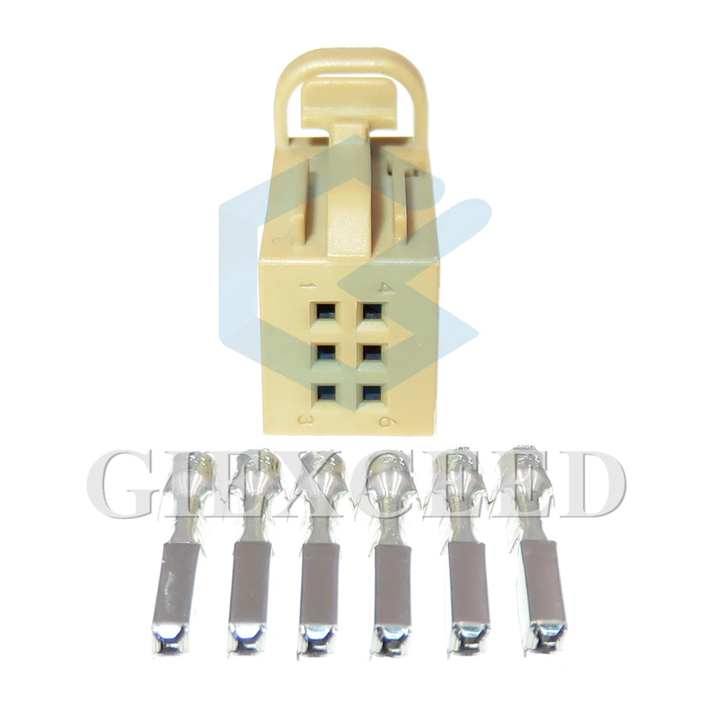 

2 комплекта 6 контактов 0,6 серия 1534121-2 4D0971636A миниатюрная розетка сигнализации давления в шинах в сборе переменного тока коричневый автомобильный проводной разъем