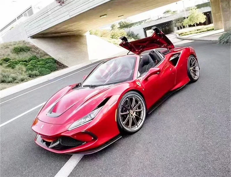 Используется для Ferrari F8 Spider Body Kit боковая юбка из углеродного волокна