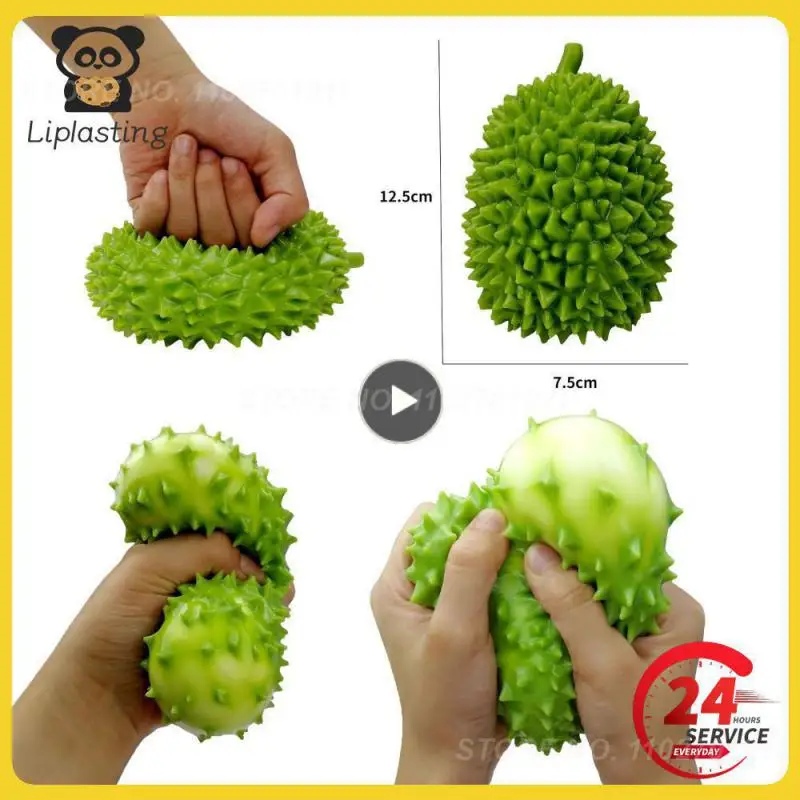 

Kids Squeeze Toy Cute Durian Decompression Children's Fruit Hand Squeeze Not Rotten To Decompress Ball Toy Random Color