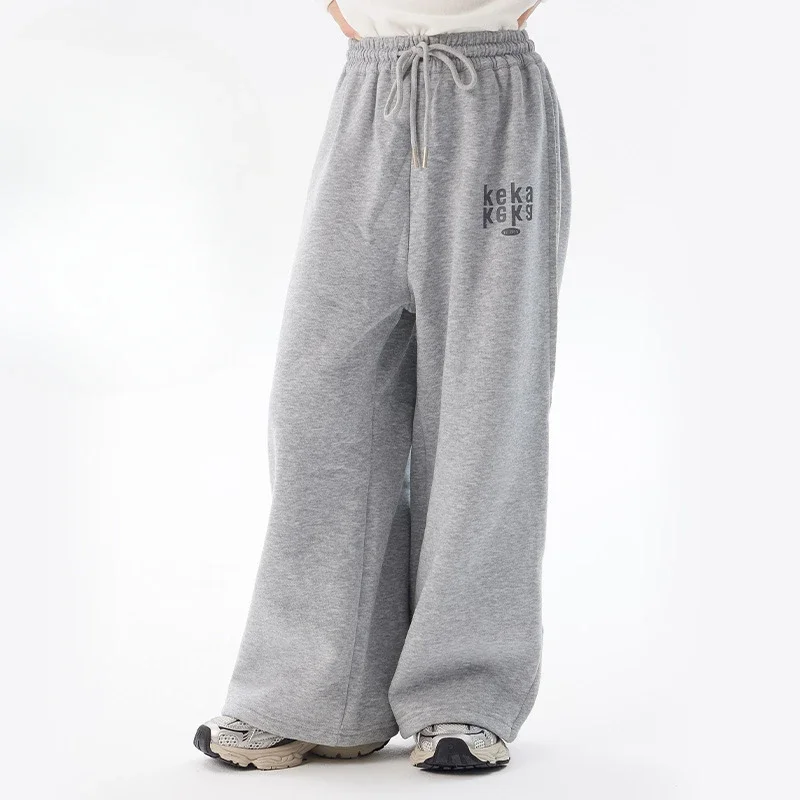 Брюки для девочек новинка 2024 зимняя детская одежда корейский стиль плотные