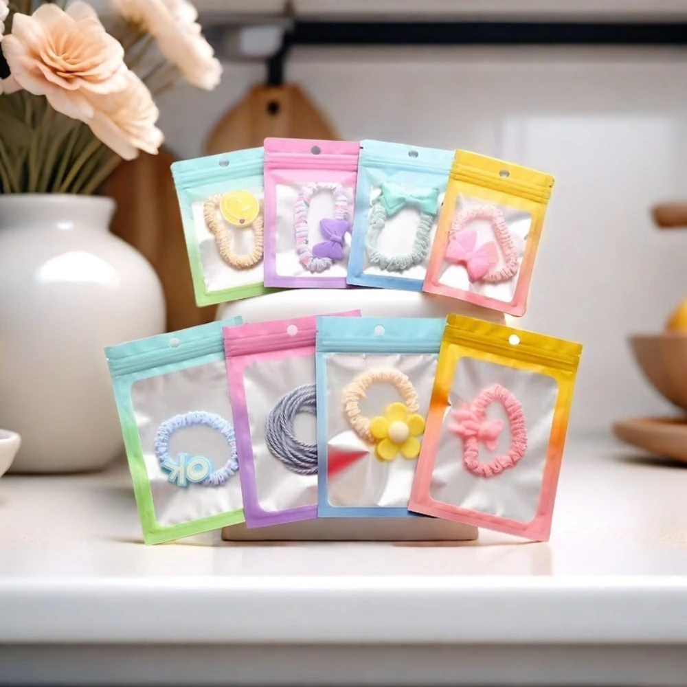 100 шт. мини-прозрачные закрывающиеся пакеты для упаковки ювелирных изделий на