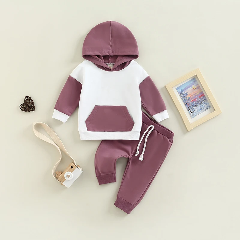 

2 шт., Детская толстовка с длинным рукавом и штаны на шнурке