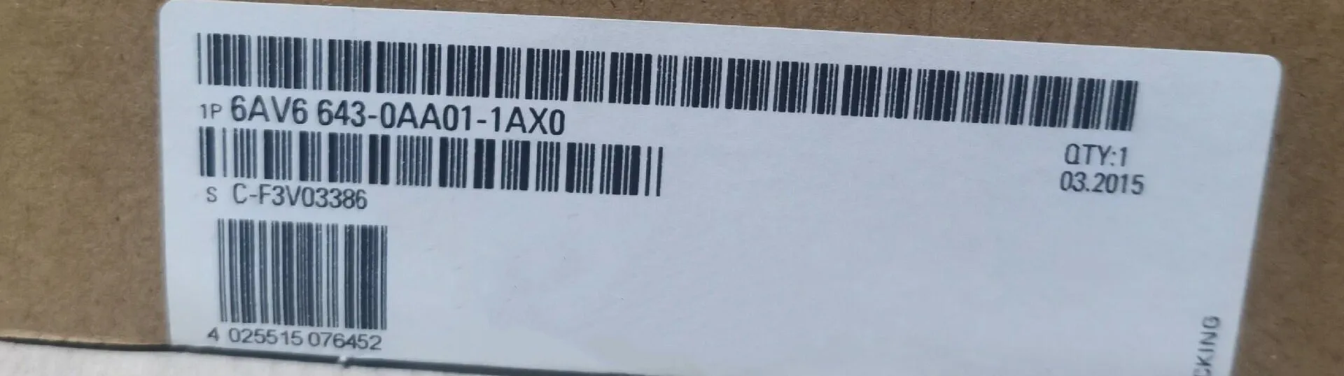 

New Original 6AV6643-0AA01-1AX0