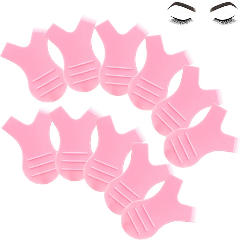 Makeup Eyelash Brushes 500pcs Reuseable Plastic Clean Comb Y shape Eyelashe Lifting Curler Eye Lash Extension Perm Eyelash Tools