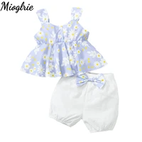 baby girl clothes suit floral sling top suit infant baby girl summer fashion clothing suit cute toddler baby girl outfit