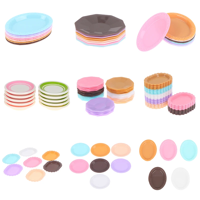 

Милая мини-кухня, посуда, посуда, Миниатюрные аксессуары для кукольного домика, лотки для кукольного домика, тарелки, кухонные игрушки