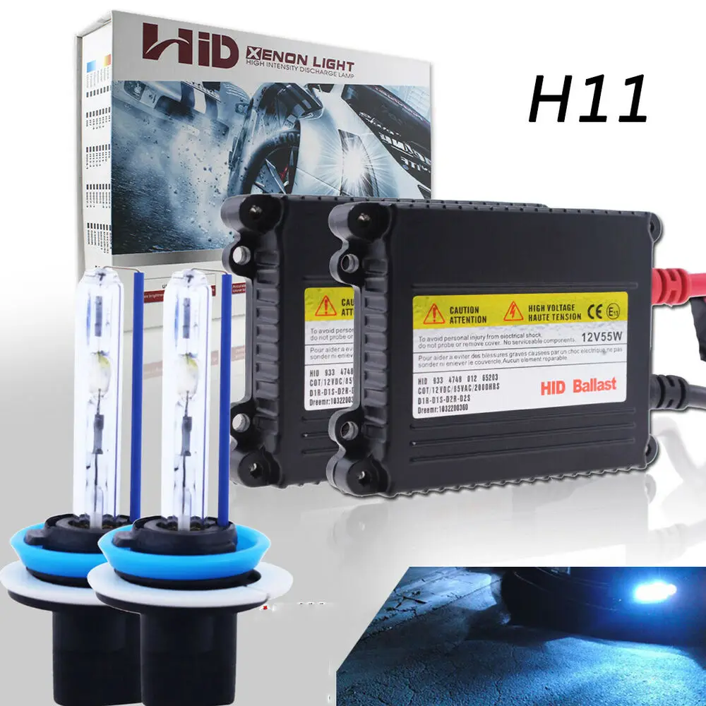 

Комплект Ксеноновых конверсионных ламп 55 Вт Glofe Hid, противотумансветильник ры H11 H16 H8 H9 светло-голубого цвета 8000K